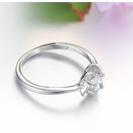 טבעת טיטניום בציפוי פלטינה של מלכת האופנה הנשית האיכותית