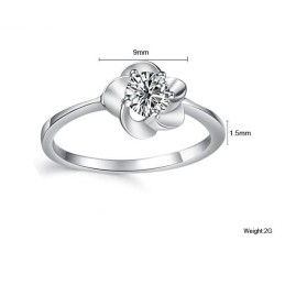 טבעת טיטניום בציפוי פלטינה של מלכת האופנה הנשית האיכותית