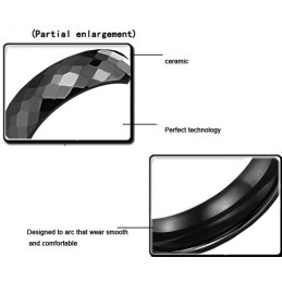 טבעת קרמיקה טונגסטן שחורה באיכות מעולה