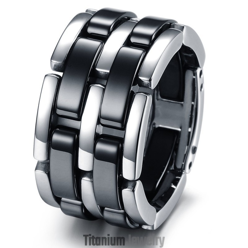 טבעת קרמיקה טונגסטן שחורה ולבנה מובטחת באיכות וכמות