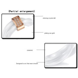 טבעת קרמיקה טונגסטן טריציקלית באיכות יציבה עם ריינסטון