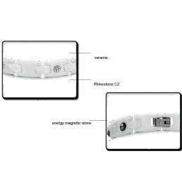 צמיד קרמיקה טונגסטן לבן באיכות גבוהה לאוהבים עם ריינסטון