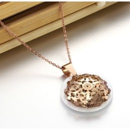 שרשרת קרמיקה טונגסטן מצופה זהב ורוד באיכות אמינה