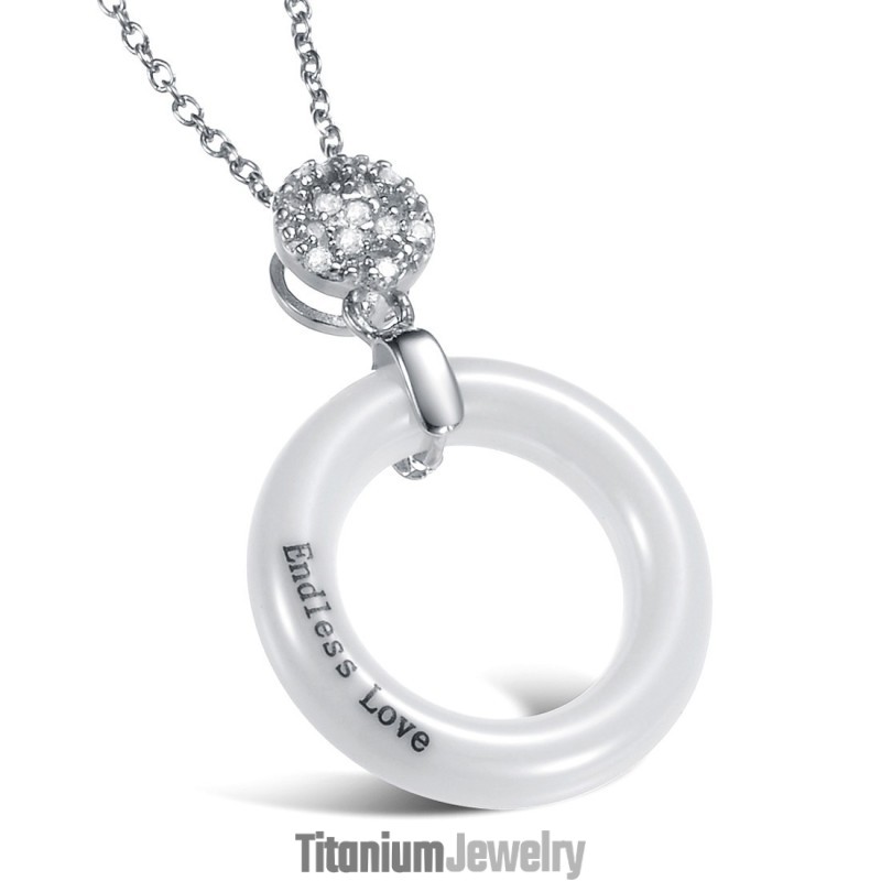 מגוון רחב של שרשרת קרמיקה עגולה לנשים מדגם טונגסטן