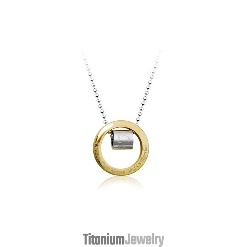 טבעת זהב לגברים נובל תליון טיטניום - שרשרת חופשית טבעת זהב לגברים נובל תליון טיטניום - שרשרת חופשית