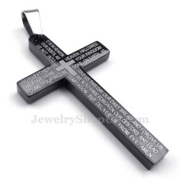 שרשרת תליון צלב שחור מטיטניום (שרשרת חינם)