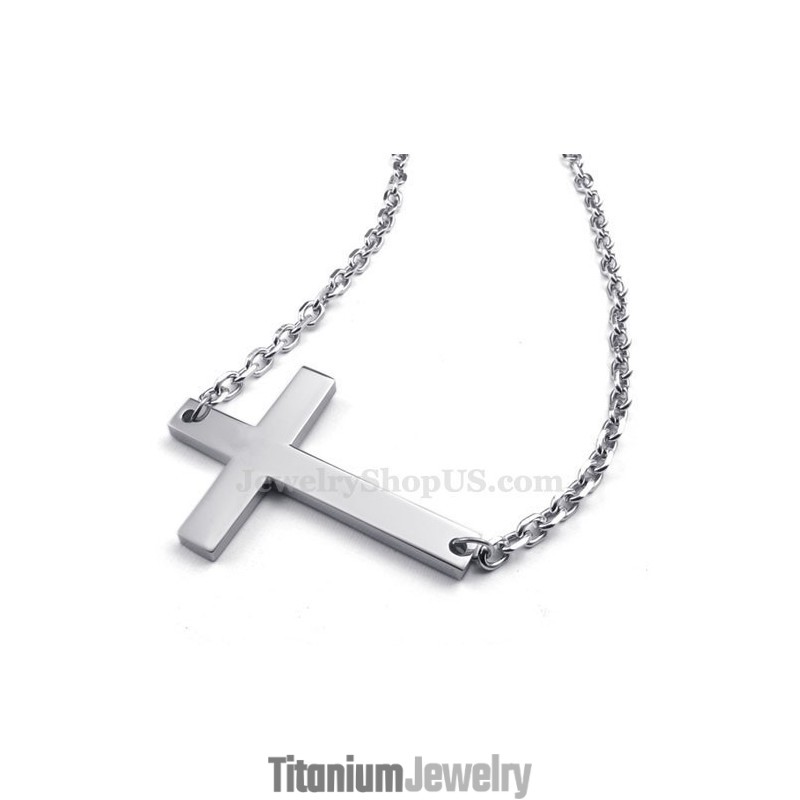 שרשרת תליון צלב טיטניום (שרשרת חינם)