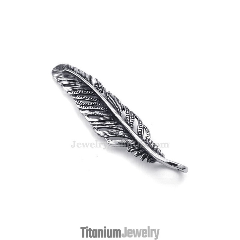 שרשרת תליון נוצה מטיטניום (שרשרת חינם) שרשרת תליון נוצה מטיטניום (שרשרת חינם)
