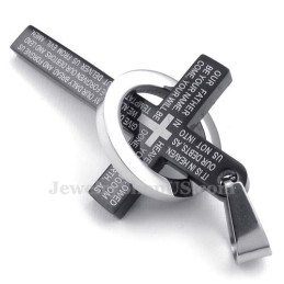שרשרת תליון צלב שחור מטיטניום (שרשרת חינם)