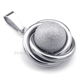 שרשרת תליון כדור כסף מטיטניום (שרשרת חינם)