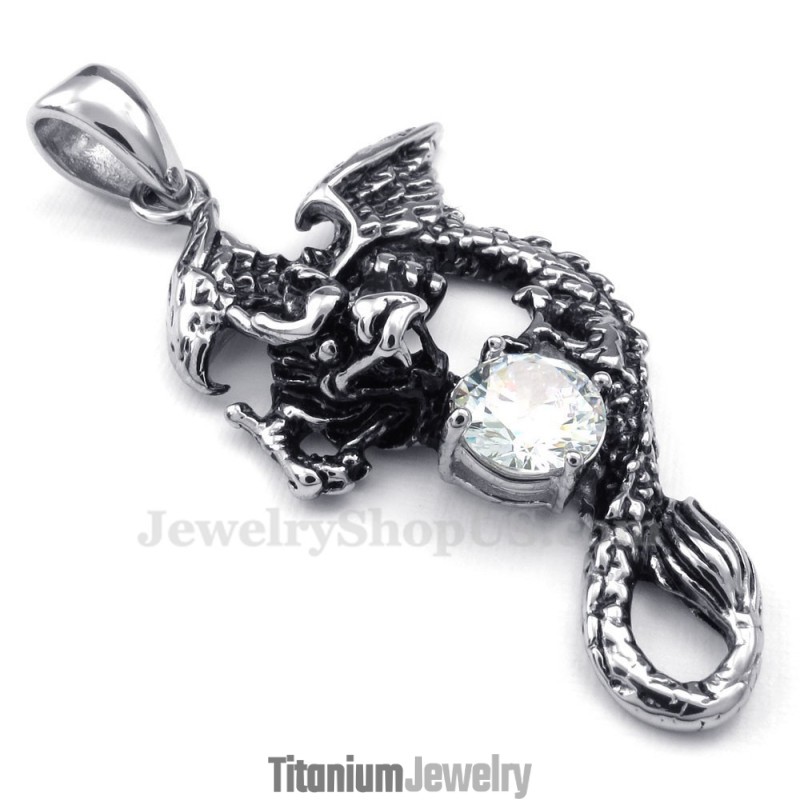 שרשרת תליון פטרוזאוריה מטיטניום זירקון לבן (שרשרת חינם) שרשרת תליון פטרוזאוריה מטיטניום זירקון לבן (שרשרת חינם)