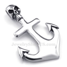 שרשרת תליון עוגן גולגולת טיטניום (שרשרת חינם)