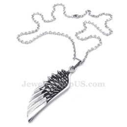 שרשרת תליון נוצות טיטניום (שרשרת חינם)