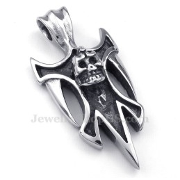 שרשרת תליון גולגולת טיטניום (שרשרת חינם)