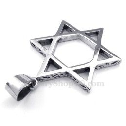 שרשרת תליון טיטניום לגברים עם כוכב חלול (שרשרת חינם)