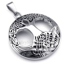שרשרת תליון עץ החיים הקלטי מטיטניום (שרשרת חינם)