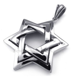 שרשרת תליון כוכב מטיטניום מגן דוד (שרשרת חינם)