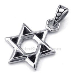 שרשרת תליון טיטניום מגן דוד מזל (שרשרת חינם)