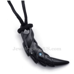 שרשרת תליון טאלון מטיטניום שחור (שרשרת חינם)
