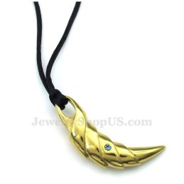 שרשרת תליון טאלון מטיטניום זהב (שרשרת חינם)
