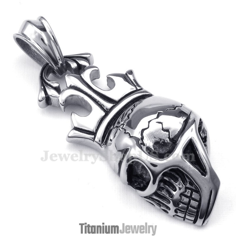 שרשרת תליון גולגולת כתר אימפריאלי מטיטניום (שרשרת חינם) שרשרת תליון גולגולת כתר אימפריאלי מטיטניום (שרשרת חינם)