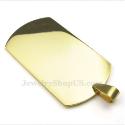 שרשרת תליון קלפים מטיטניום זהב (שרשרת חינם)