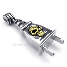 שרשרת תליון גולגולת טיטניום (שרשרת חינם)