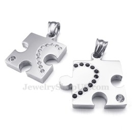 שרשרת תליון זוגית עם סימן טיטניום (שרשרת חינם) (זוג אחד)