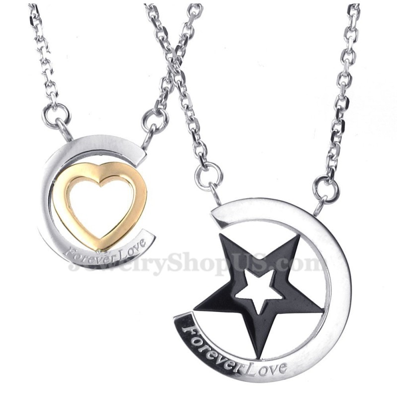 שרשרת תליון זוגית מטיטניום בצורת לבבות (שרשרת חינם) (זוג אחד) שרשרת תליון זוגית מטיטניום בצורת לבבות (שרשרת חינם) (זוג אחד)