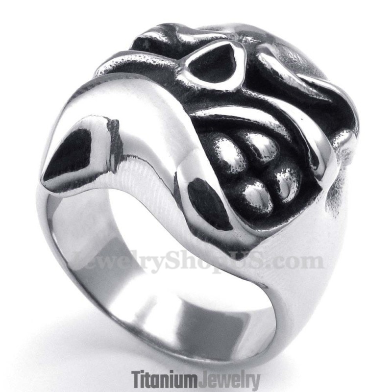 טבעת גולגולת טיטניום