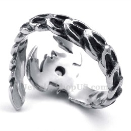 טבעת טיטניום עקרב עם זירקון כחול