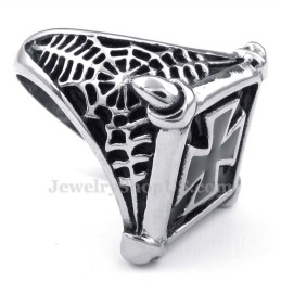 טבעת טיטניום מעוין צלב