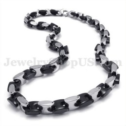 שרשרת טיטניום שחורה מדהימה לגברים