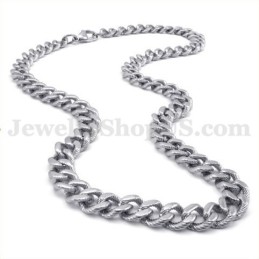 שרשרת טיטניום כסופה סקסית לגברים