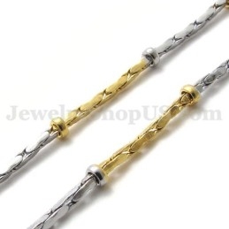 שרשרת טיטניום זהב אופנתית
