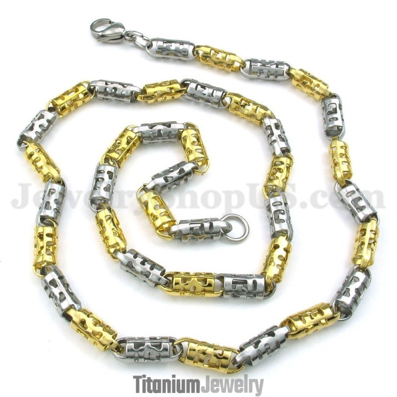 שרשרת טיטניום לגברים מזהב מהודרת