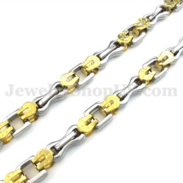 שרשרת טיטניום סקסית לגברים מזהב