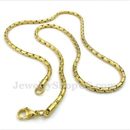 שרשרת טיטניום זהב לגברים