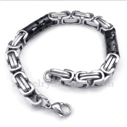 צמיד טיטניום גלילי שחור לגברים