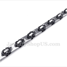 צמיד טיטניום שחור עגול לגברים