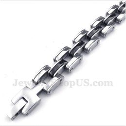 צמיד טיטניום שחור לגברים