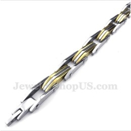 צמיד טיטניום זהב לגברים