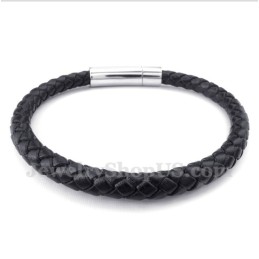 צמיד עור טיטניום לגברים