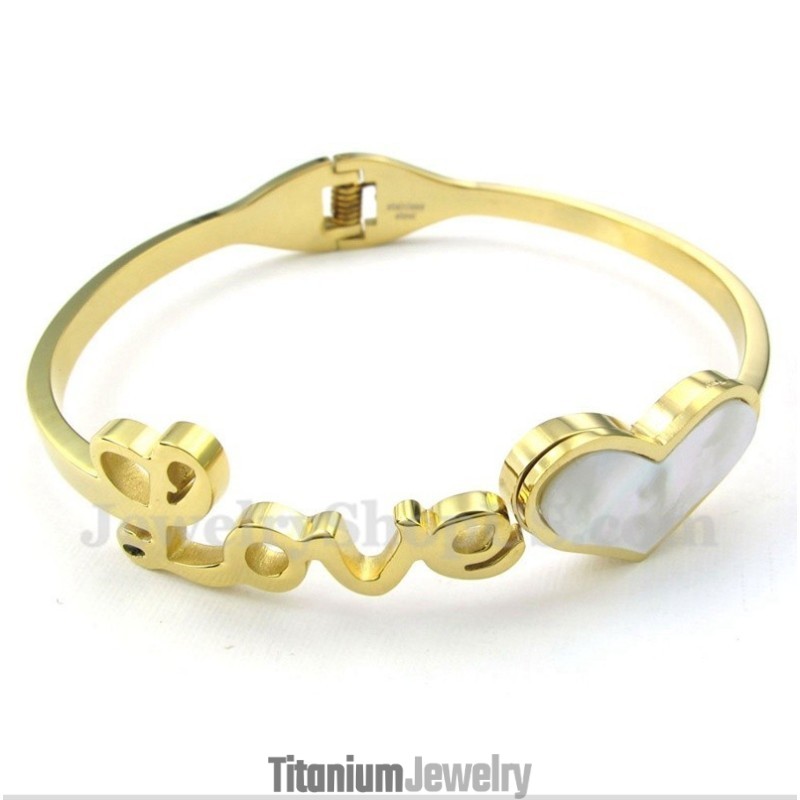 צמיד אהבה טיטניום זהב לגברים