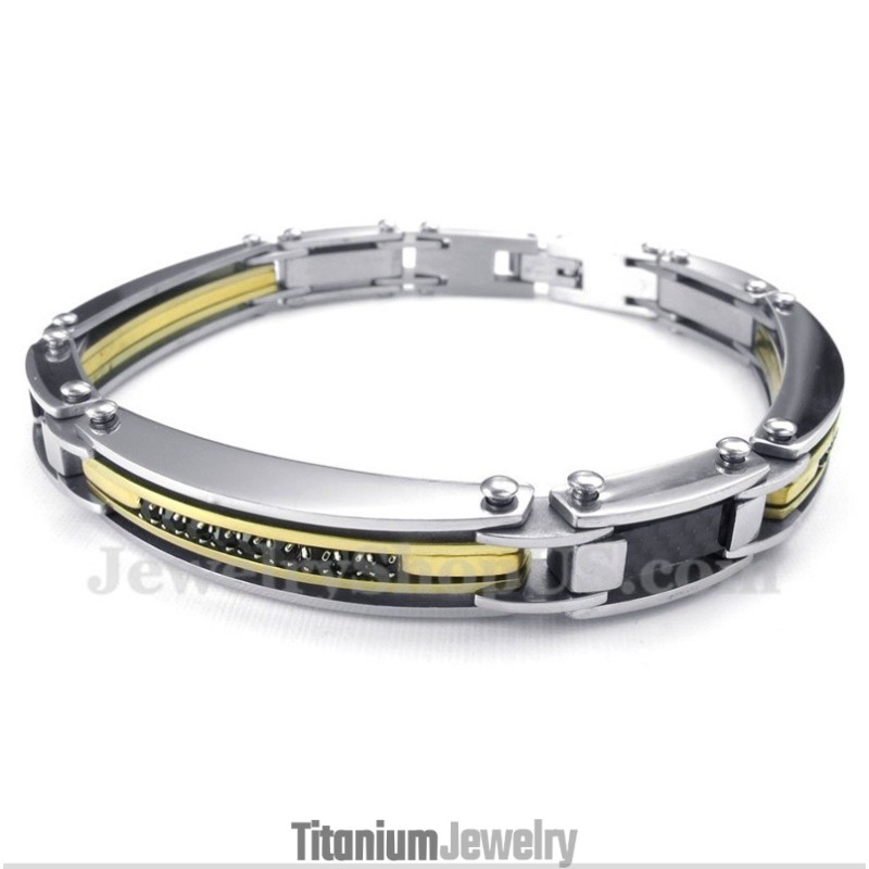 צמיד טיטניום יהלום לגברים