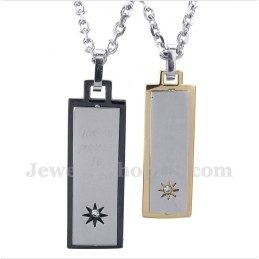 תליון טיטניום לזוג עם שרשרת חינם (זוג אחד)