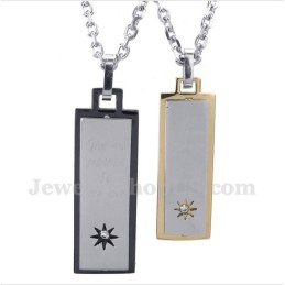 תליון טיטניום לזוג עם שרשרת חינם (זוג אחד)