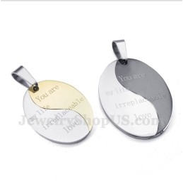 תליון טיטניום לזוג עם שרשרת חינם (זוג אחד)