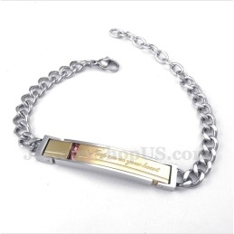 צמיד טיטניום יהלום לגברים לזוג