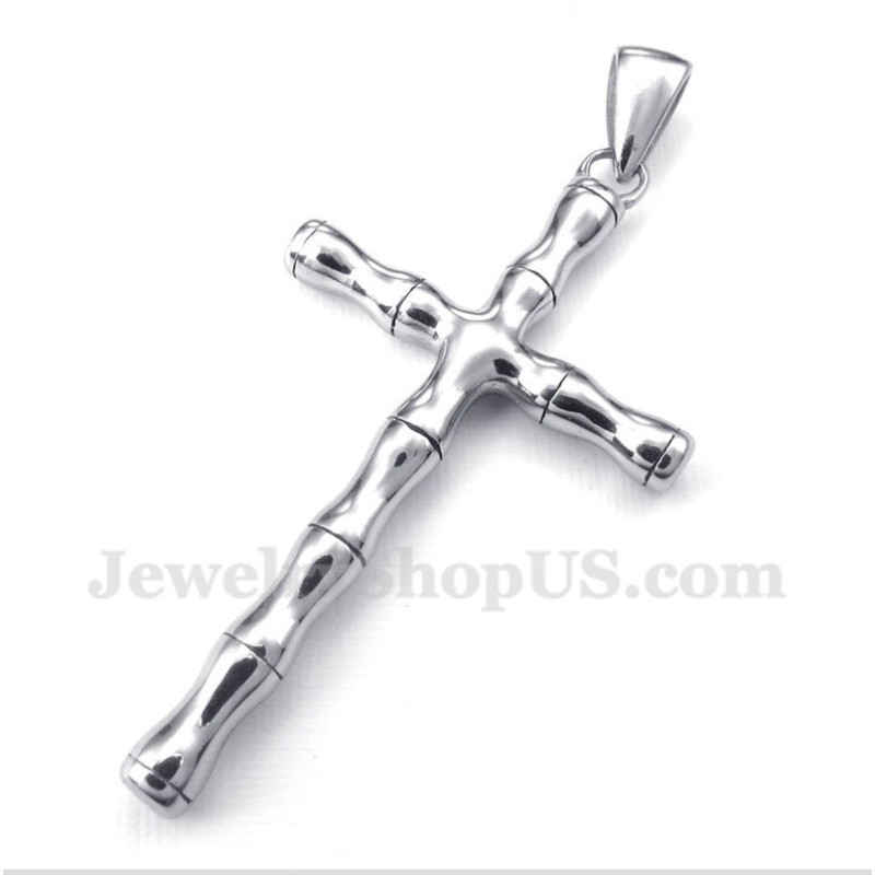 תליון צלב טיטניום במבוק לגברים עם שרשרת חופשית